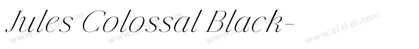 Jules Colossal Black字体转换